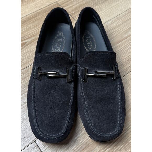Authentic Tod\'s Black Suede Gommino Moccasin Loafers Men\'s US 8/ IT 41 main image 9